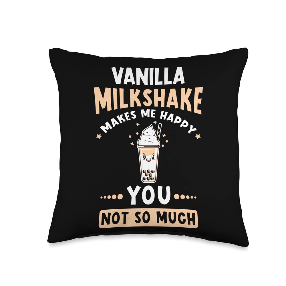 9827 Vanilla Milkshake makes me happy - kawaii Vanilla Milkshake Throw